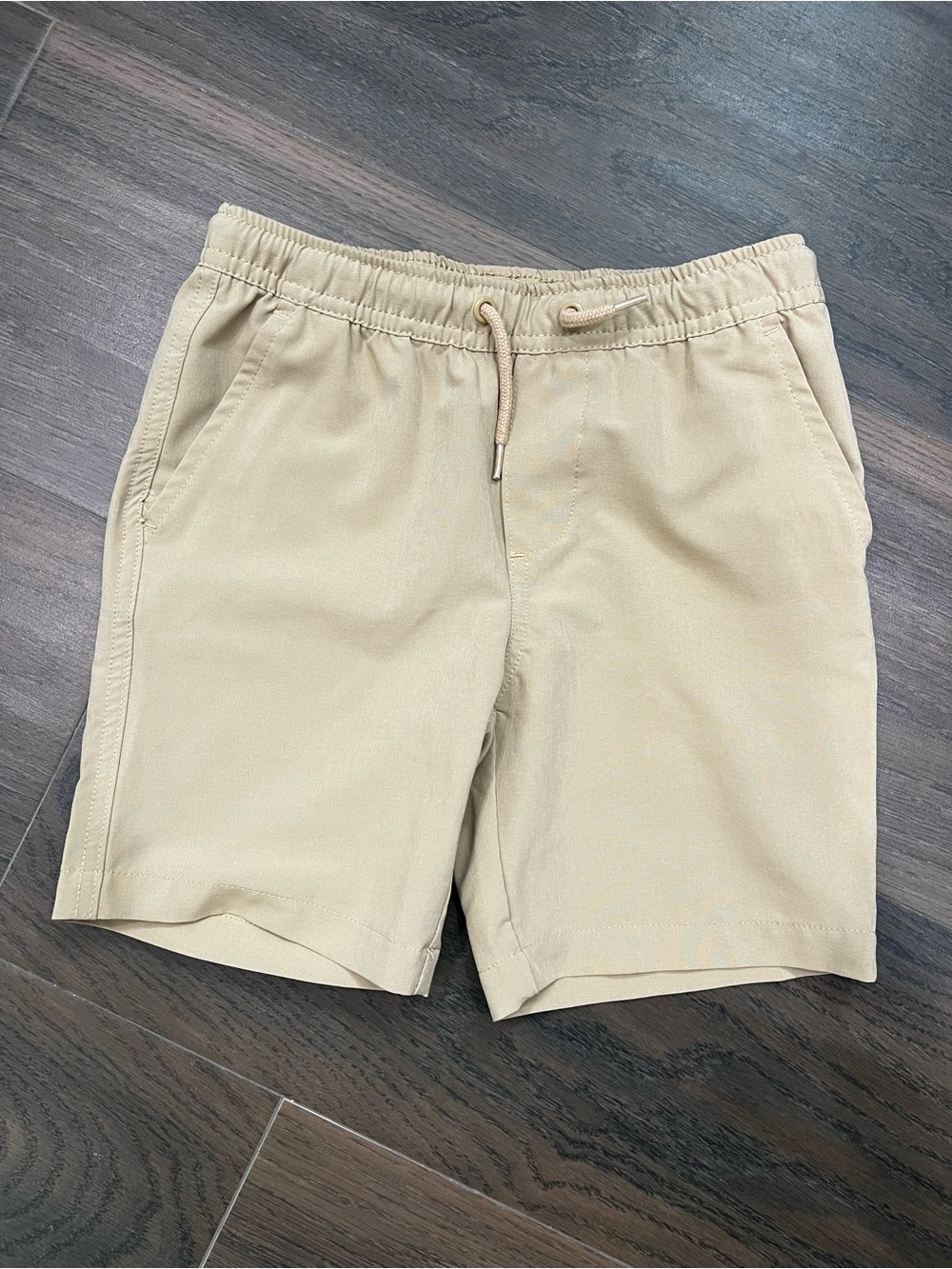 Nautica Khaki Elastic-Waist Drawstring School Uniform Shorts